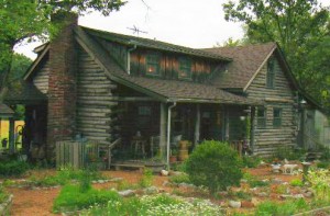 Log Cabin In The Woods Painting